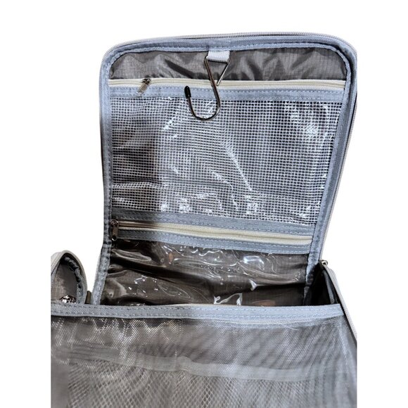 Oimimy Travel Makeup Bag Multiple Pockets & Hanging Hook 10" L x 4" W x 9" H - Picture 3 of 12